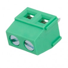 Клемник Degson DG127-02P-14, крок 5 мм, 12 А, 300 В, зелений 