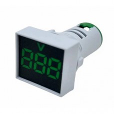 Світлодіодна індикаторна лампа з цифровим вольтметром KLS Electronic AD16-22FSV 60–500 В, зелений, ⌀22 мм